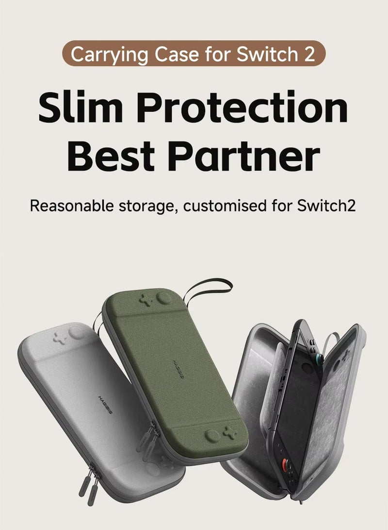Hagibis Switch 2 bag case Portable Carrying Case for Switch 2 Traveling Bag Hard Shell NS Accessories Protective Cover with 10 Games Cartridges - Image 1